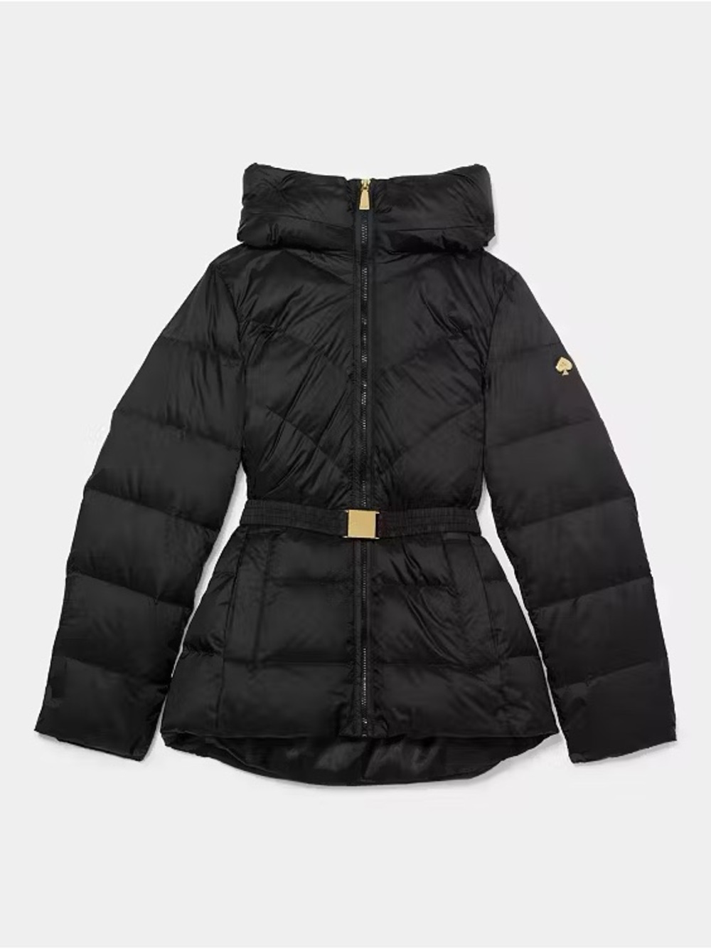♠️Kate Spade New York Cire Short Belted Down Puffer Coat, Black NWT